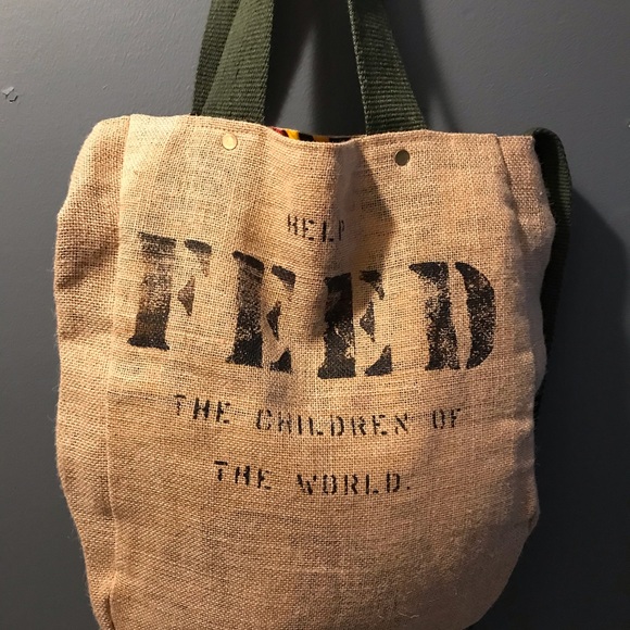 Feed the Children Burlap tote - Picture 2 of 7